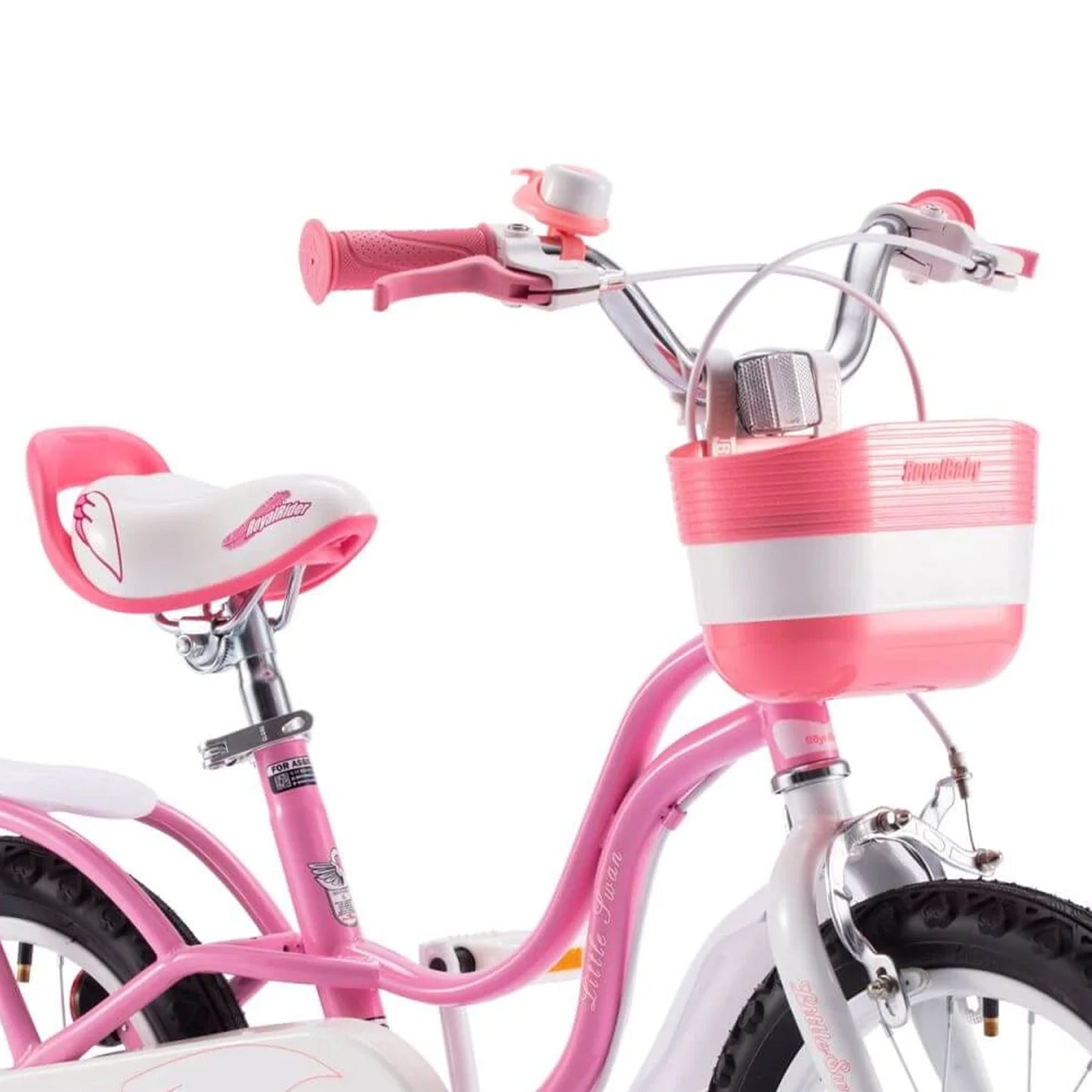 RoyalBaby Little Swan 14" Carbon Steel Kids Bicycle with Dual Hand Brakes, Pink - Angler's Pro Tackle & Outdoors