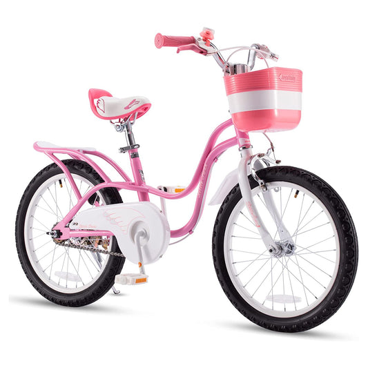 RoyalBaby Little Swan 18" Carbon Steel Kids Bicycle with Dual Hand Brakes, Pink - Angler's Pro Tackle & Outdoors