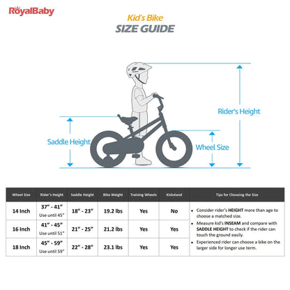 RoyalBaby Moon - 5 14" Magnesium Alloy Kids Bicycle with Training Wheels, Blue - Angler's Pro Tackle & Outdoors