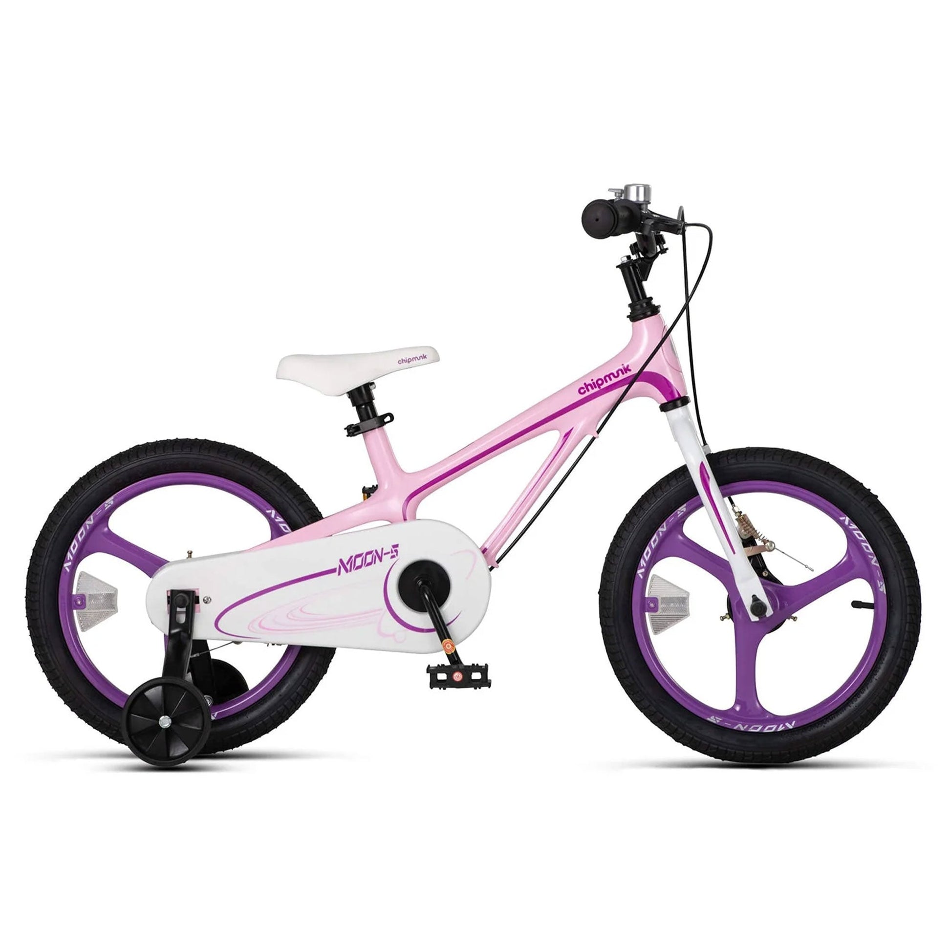 RoyalBaby Moon - 5 14" Magnesium Alloy Kids Bicycle with Training Wheels, Pink - Angler's Pro Tackle & Outdoors