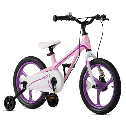 RoyalBaby Moon - 5 14" Magnesium Alloy Kids Bicycle with Training Wheels, Pink - Angler's Pro Tackle & Outdoors