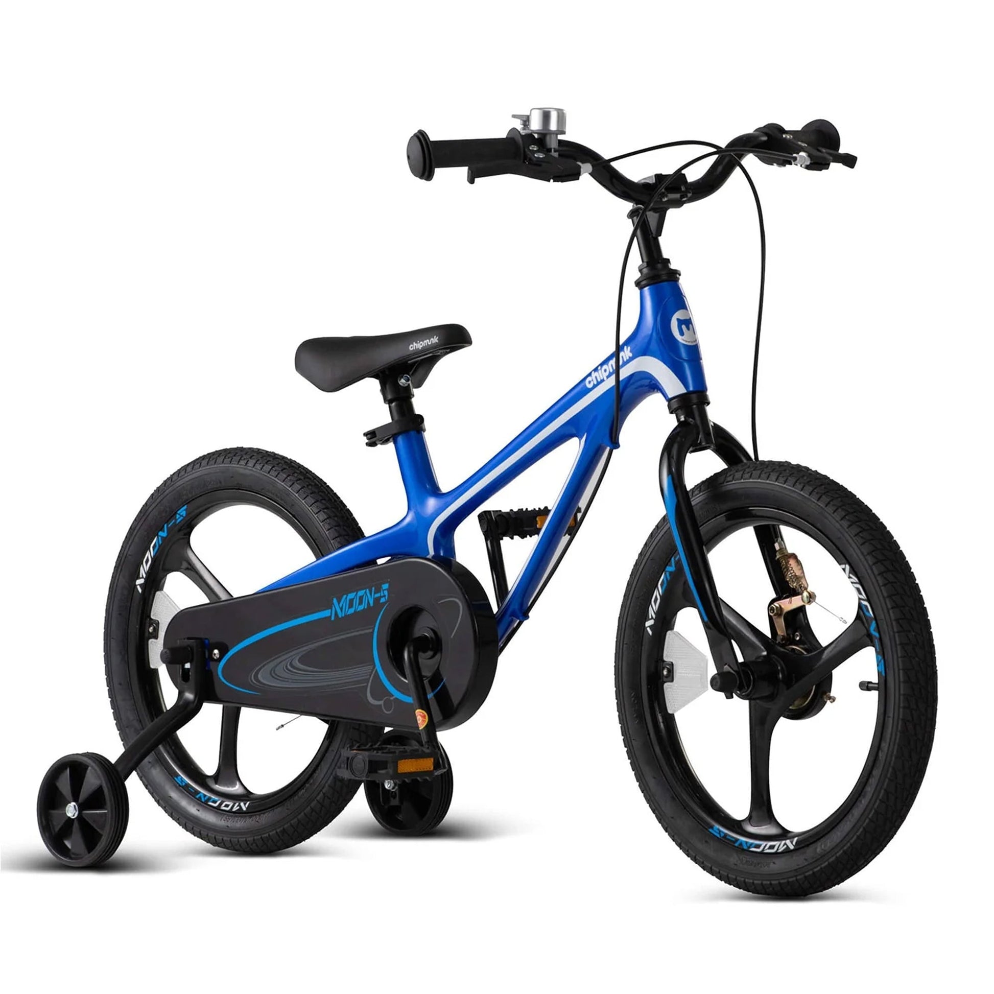 RoyalBaby Moon - 5 16" Magnesium Kids Bicycle w/Training Wheels & Kickstand, Blue - Angler's Pro Tackle & Outdoors