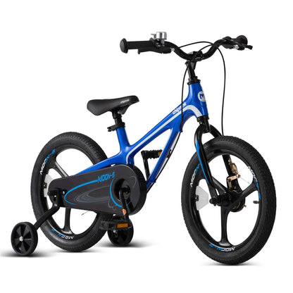 RoyalBaby Moon - 5 16" Magnesium Kids Bicycle w/Training Wheels & Kickstand, Blue - Angler's Pro Tackle & Outdoors