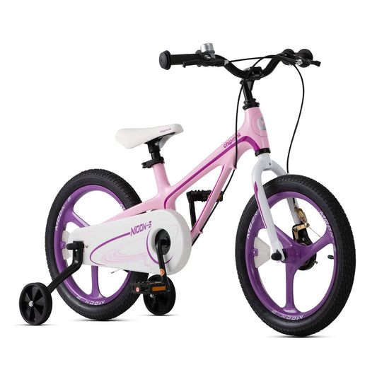 RoyalBaby Moon - 5 16" Magnesium Kids Bicycle w/Training Wheels & Kickstand, Pink - Angler's Pro Tackle & Outdoors