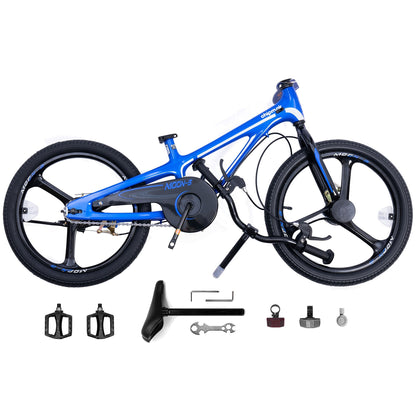 RoyalBaby Moon - 5 18" Magnesium Kids Bicycle w/Dual Hand Brakes & Kickstand, Blue - Angler's Pro Tackle & Outdoors