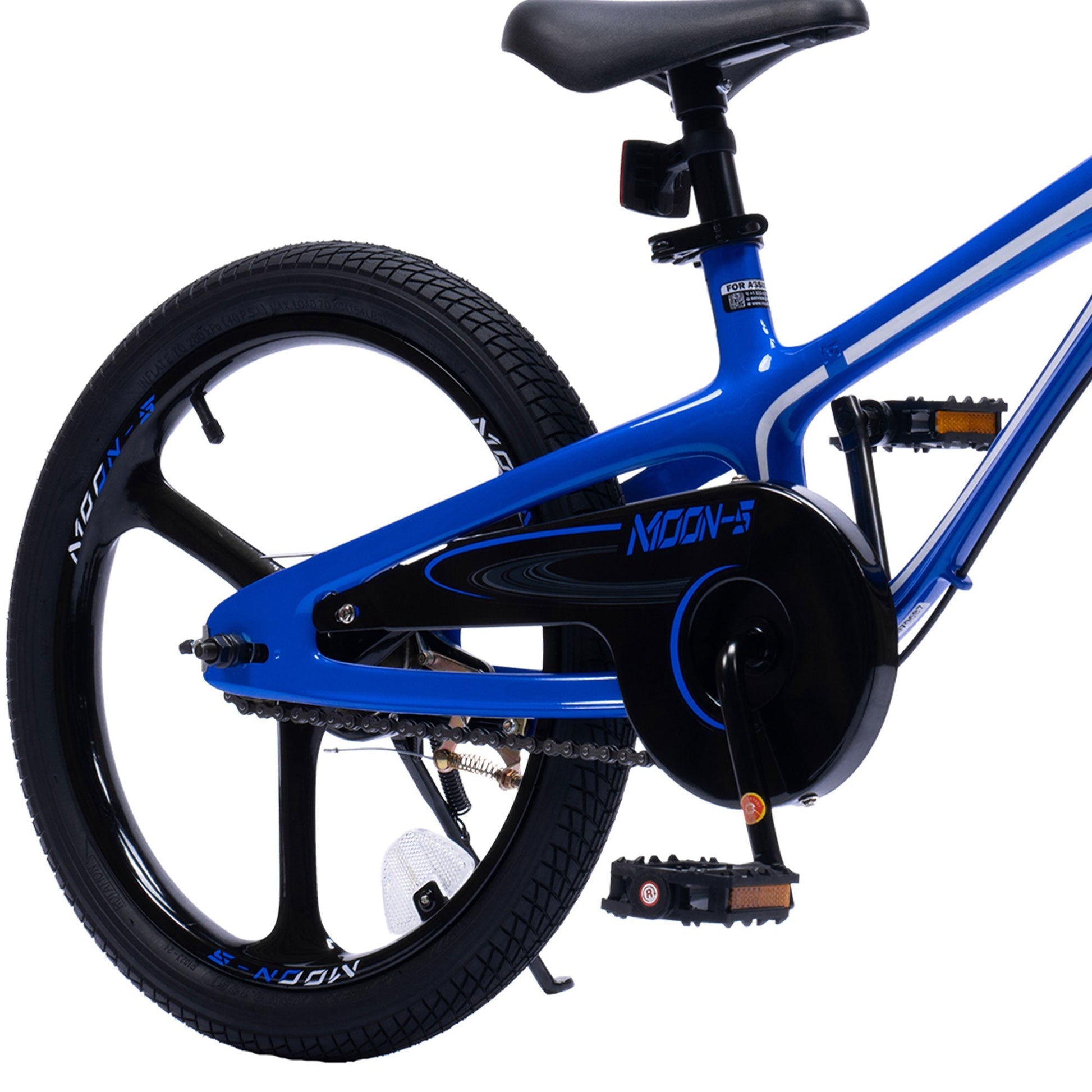 RoyalBaby Moon - 5 18" Magnesium Kids Bicycle w/Dual Hand Brakes & Kickstand, Blue - Angler's Pro Tackle & Outdoors