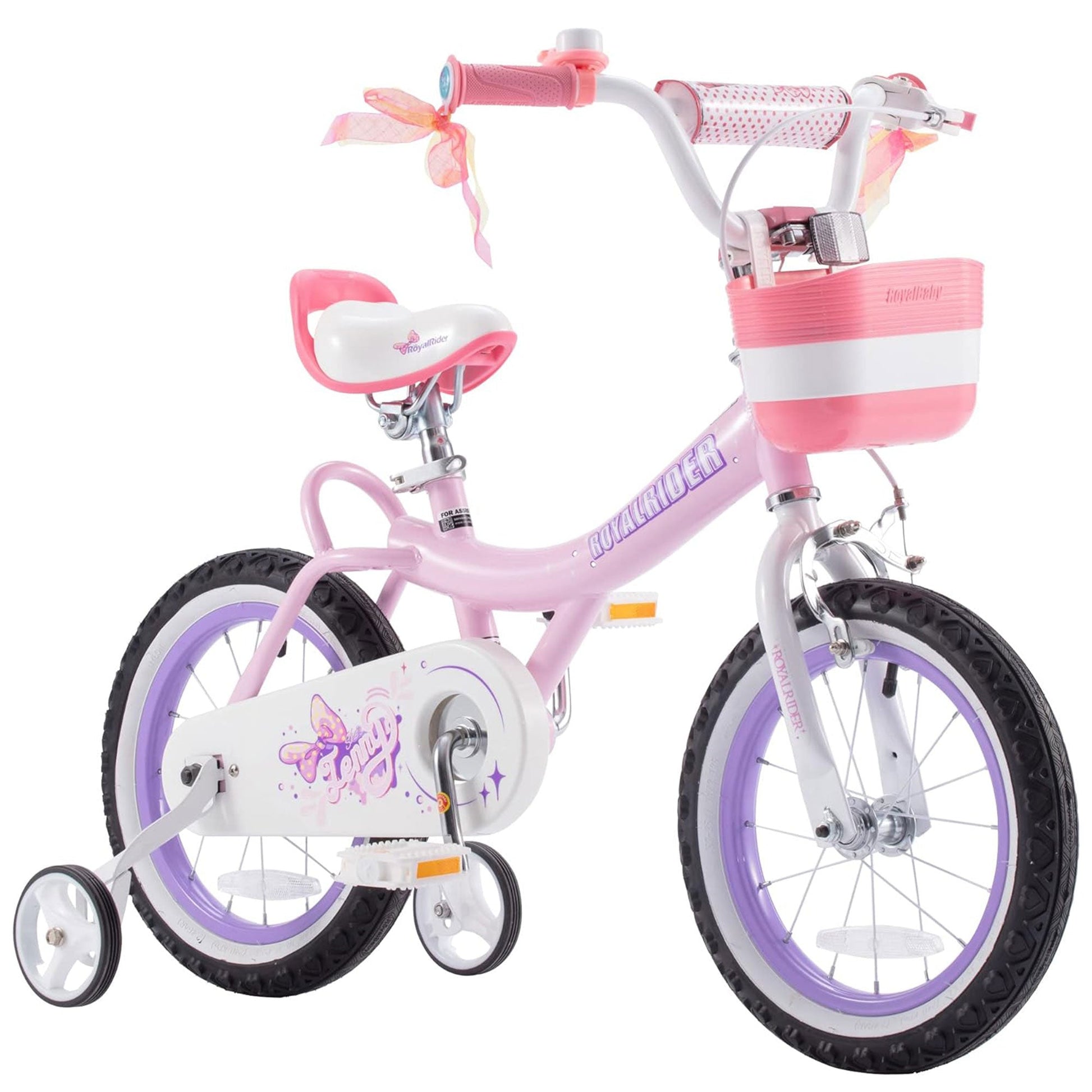 RoyalBaby Princess Girl Bicycle 16" with Training Wheels & Kickstand, Jenny/Pink - Angler's Pro Tackle & Outdoors