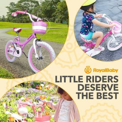 RoyalBaby Princess Girl Bike 16"w/Training Wheels & Kickstand, Bunny/Pink Purple - Angler's Pro Tackle & Outdoors