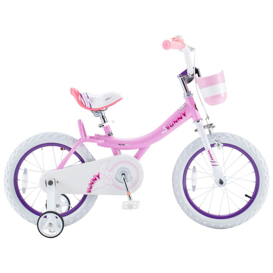 RoyalBaby Princess Girl Bike 16"w/Training Wheels & Kickstand, Bunny/Pink Purple - Angler's Pro Tackle & Outdoors