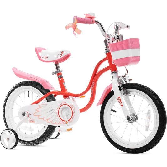 RoyalBaby Princess Girl Kids Bicycle 14 Inch with Training Wheels, Swan/Red - Angler's Pro Tackle & Outdoors