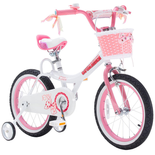 RoyalBaby Princess Girl Kids Bicycle 14" with Training Wheels, Jenny/White Pink - Angler's Pro Tackle & Outdoors