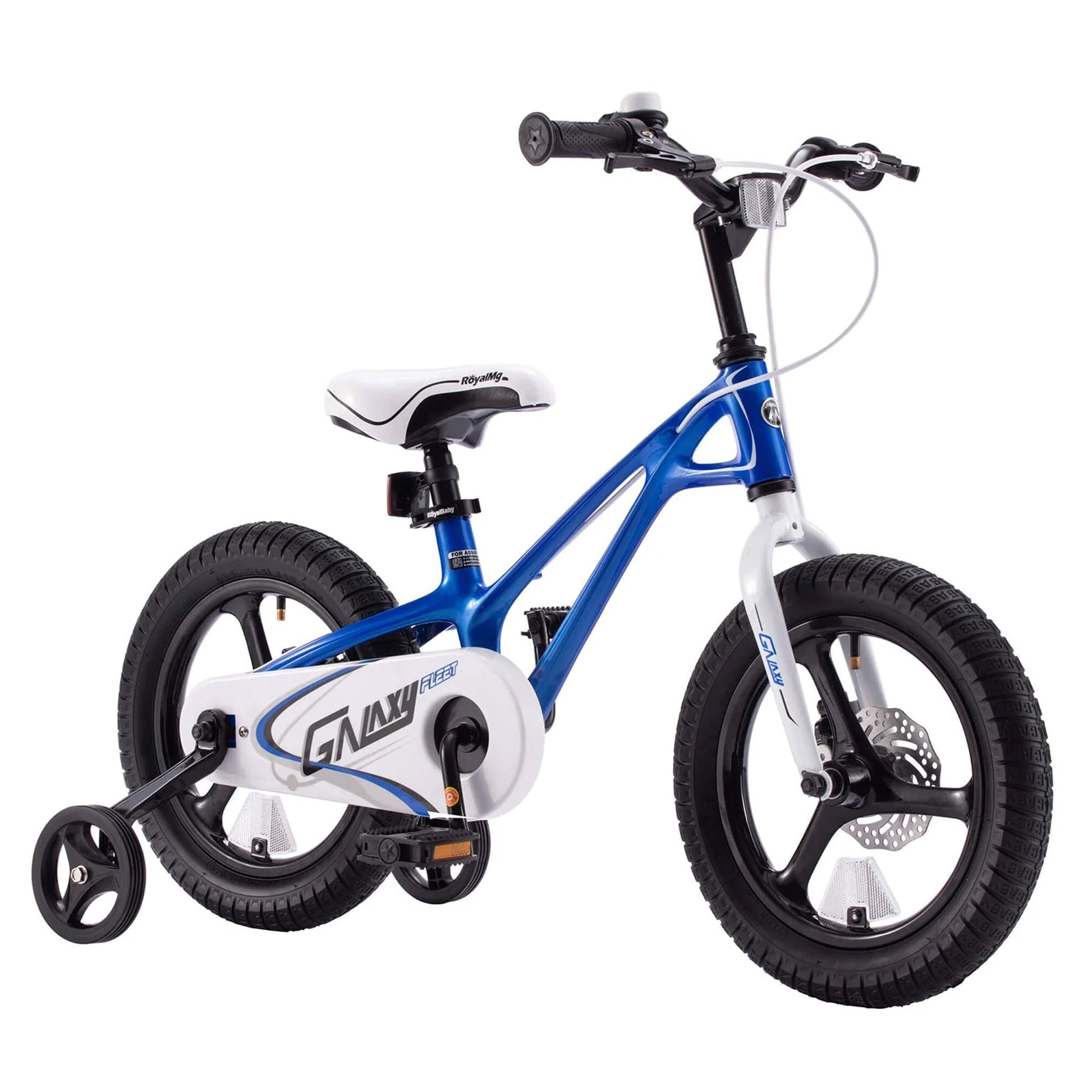 RoyalBaby RoyalMg Galaxy Fleet 14 Inch Kids Bicycle with Training Wheels, Blue - Angler's Pro Tackle & Outdoors