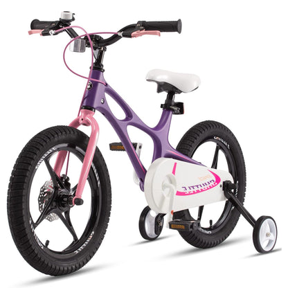 RoyalBaby Space Shuttle 14" Magnesium Alloy Kids Bike w/Training Wheels, Purple - Angler's Pro Tackle & Outdoors