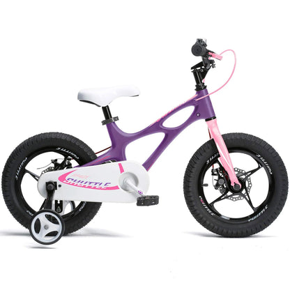 RoyalBaby Space Shuttle 14" Magnesium Alloy Kids Bike w/Training Wheels, Purple - Angler's Pro Tackle & Outdoors