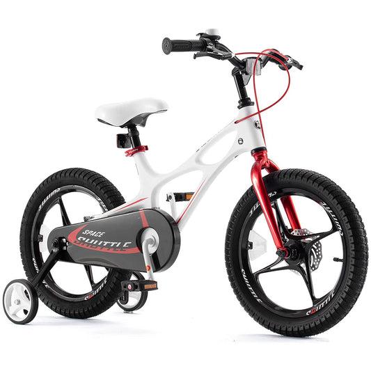 RoyalBaby Space Shuttle 14" Magnesium Alloy Kids Bike w/Training Wheels, White - Angler's Pro Tackle & Outdoors