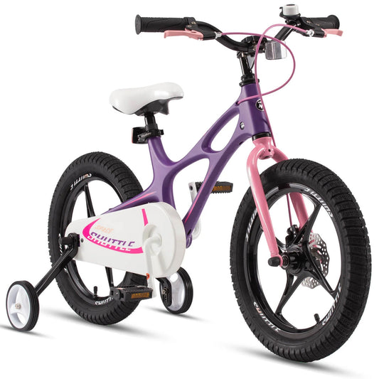 RoyalBaby Space Shuttle 16" Magnesium Alloy Kids Bicycle w/2 Disc Brakes, Purple - Angler's Pro Tackle & Outdoors