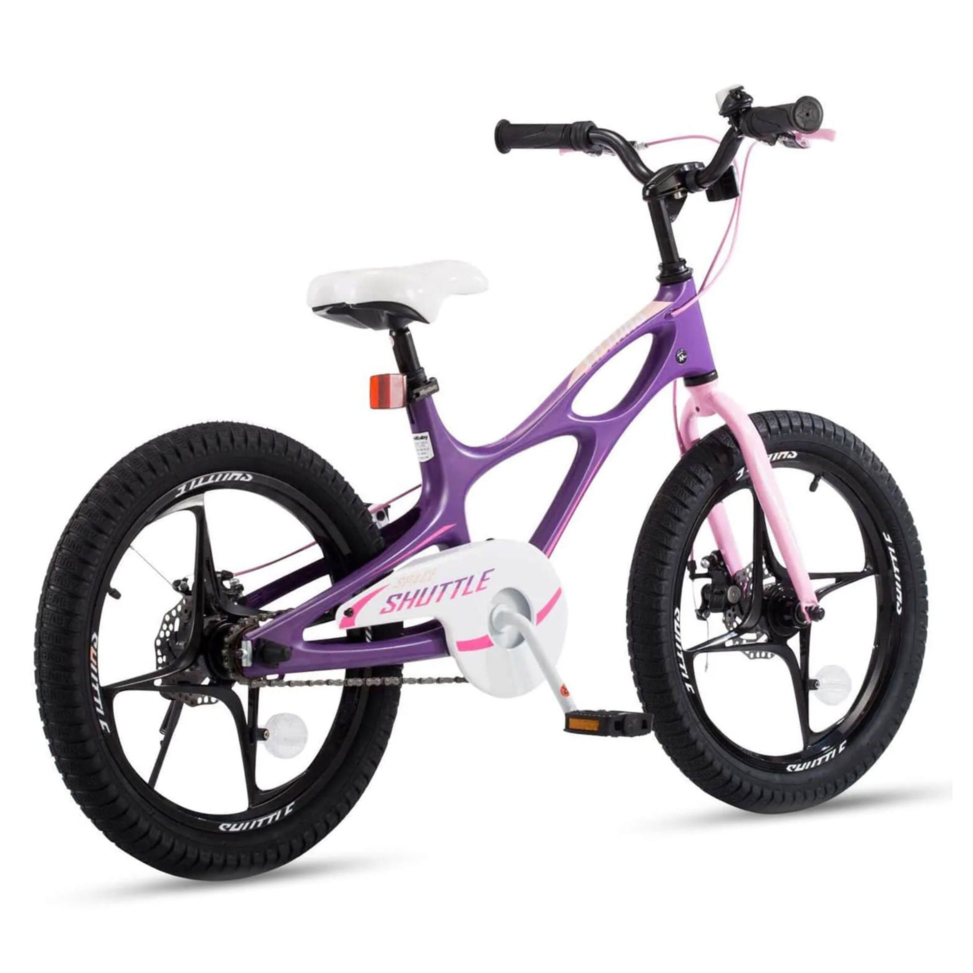 RoyalBaby Space Shuttle 18" Magnesium Alloy Kids Bicycle w/2 Disc Brakes, Purple - Angler's Pro Tackle & Outdoors