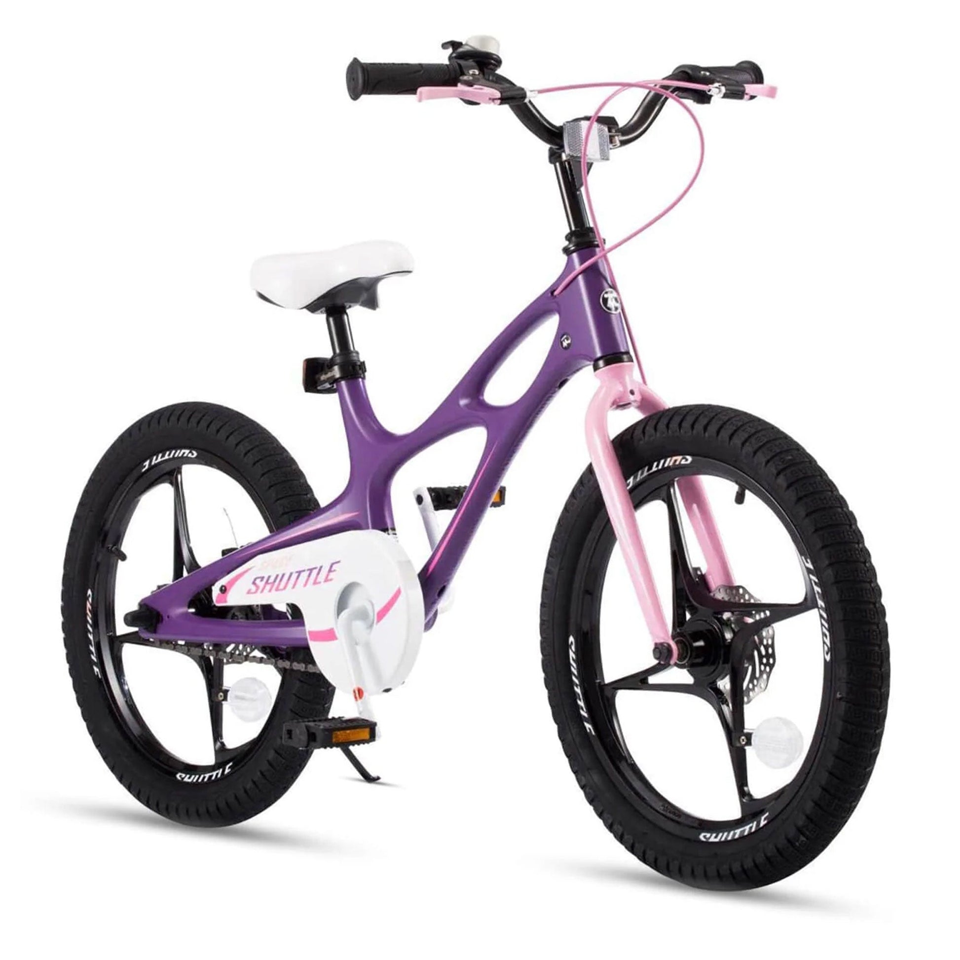 RoyalBaby Space Shuttle 18" Magnesium Alloy Kids Bicycle w/2 Disc Brakes, Purple - Angler's Pro Tackle & Outdoors