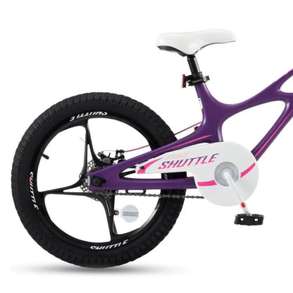 RoyalBaby Space Shuttle 18" Magnesium Alloy Kids Bicycle w/2 Disc Brakes, Purple - Angler's Pro Tackle & Outdoors