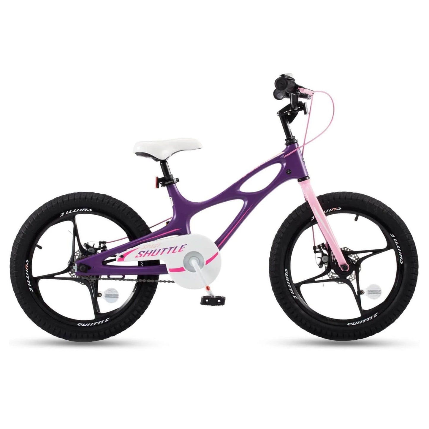 RoyalBaby Space Shuttle 18" Magnesium Alloy Kids Bicycle w/2 Disc Brakes, Purple - Angler's Pro Tackle & Outdoors