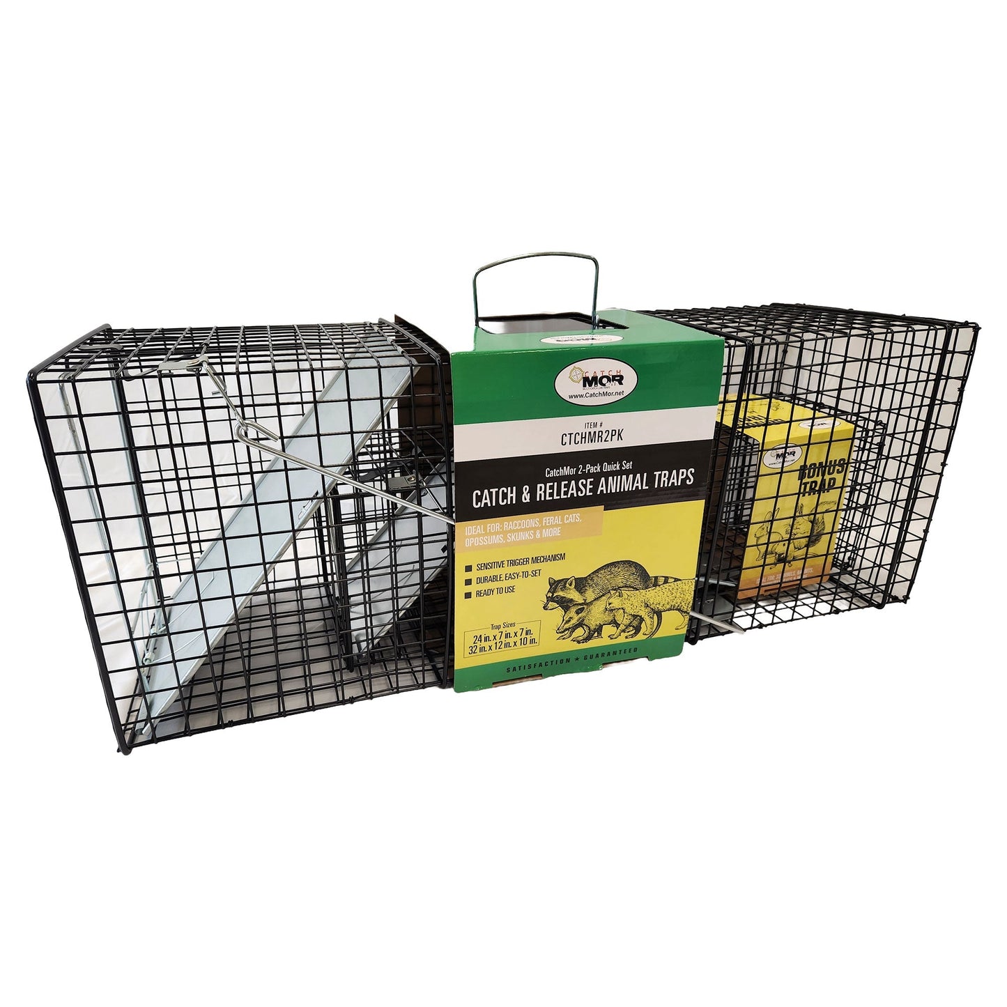 Rugged Ranch CatchMor Live Animal Multi Catch 2 Pack Trap, 1 Large & 1 Small - Angler's Pro Tackle & Outdoors