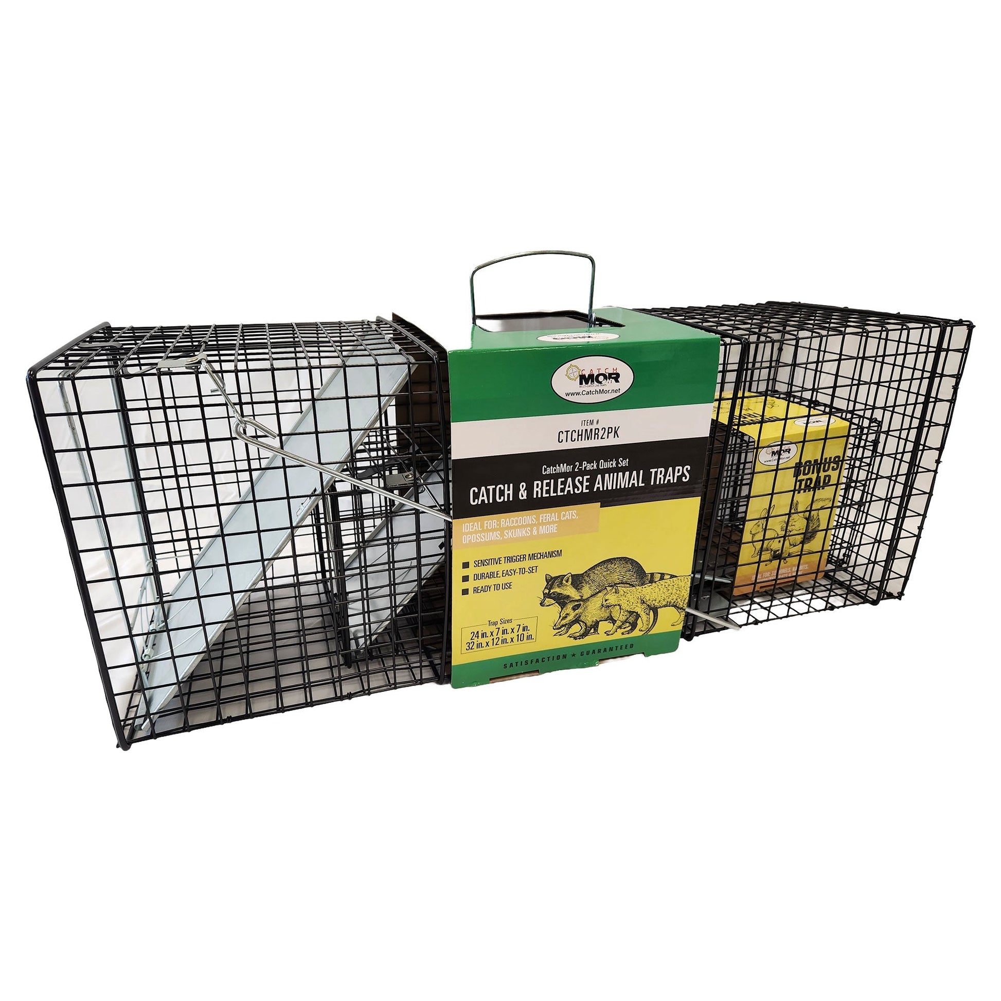Rugged Ranch CatchMor Live Animal Multi Catch 2 Pack Trap, 1 Large & 1 Small - Angler's Pro Tackle & Outdoors