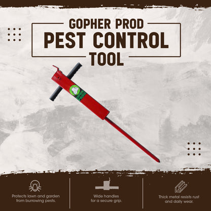 Rugged Ranch MGP1 Professional Home Gopher Prod Pest Control Tool, Red - Angler's Pro Tackle & Outdoors