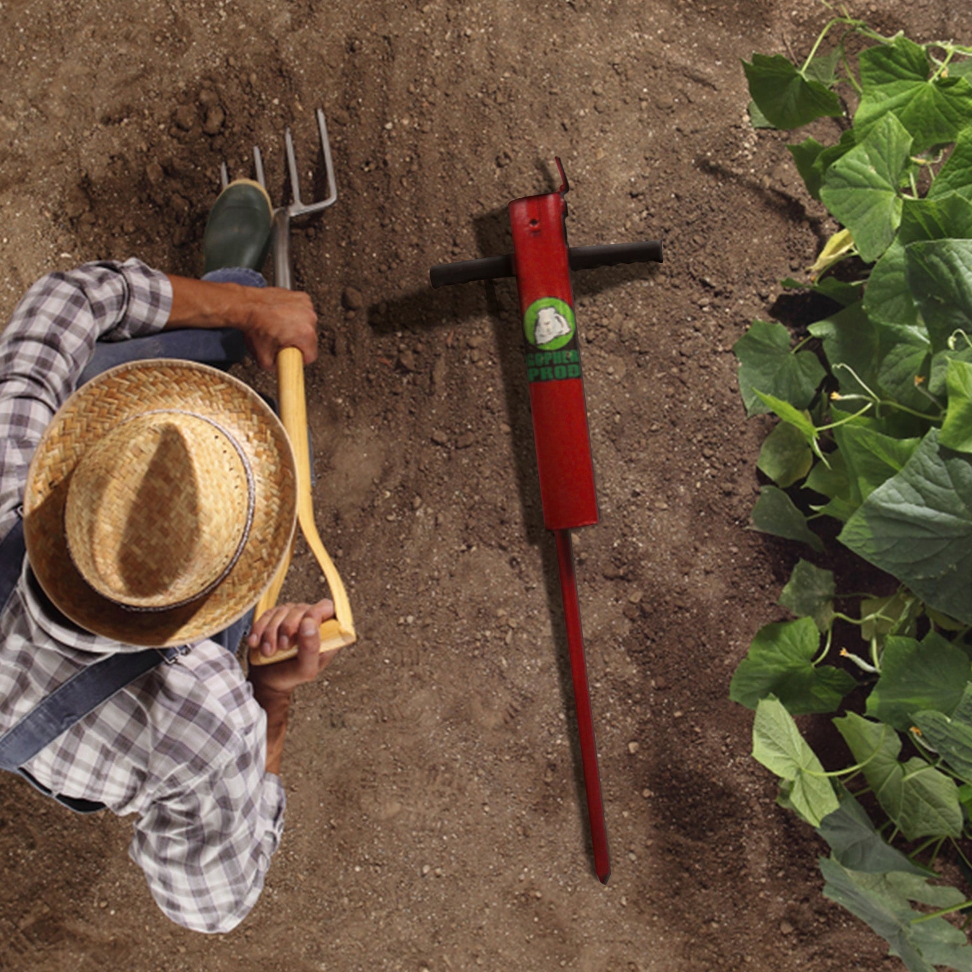 Rugged Ranch MGP1 Professional Home Gopher Prod Pest Control Tool, Red - Angler's Pro Tackle & Outdoors