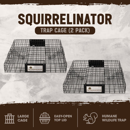 Rugged Ranch SQRTO Squirrelinator Squirrel 2 Door Trap Cage (2 Pack) - Angler's Pro Tackle & Outdoors