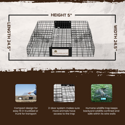 Rugged Ranch SQRTO Squirrelinator Trap CatchMor Live Animal 2 Door Metal Cage - Angler's Pro Tackle & Outdoors
