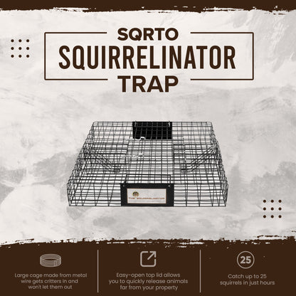 Rugged Ranch SQRTO Squirrelinator Trap CatchMor Live Animal 2 Door Metal Cage - Angler's Pro Tackle & Outdoors