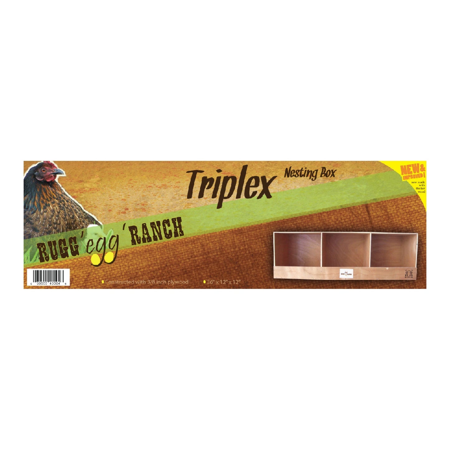 Rugged Ranch TRIPLEX RuggEgg Barn Wooden Chicken Coop Triple Nesting Egg Boxes - Angler's Pro Tackle & Outdoors