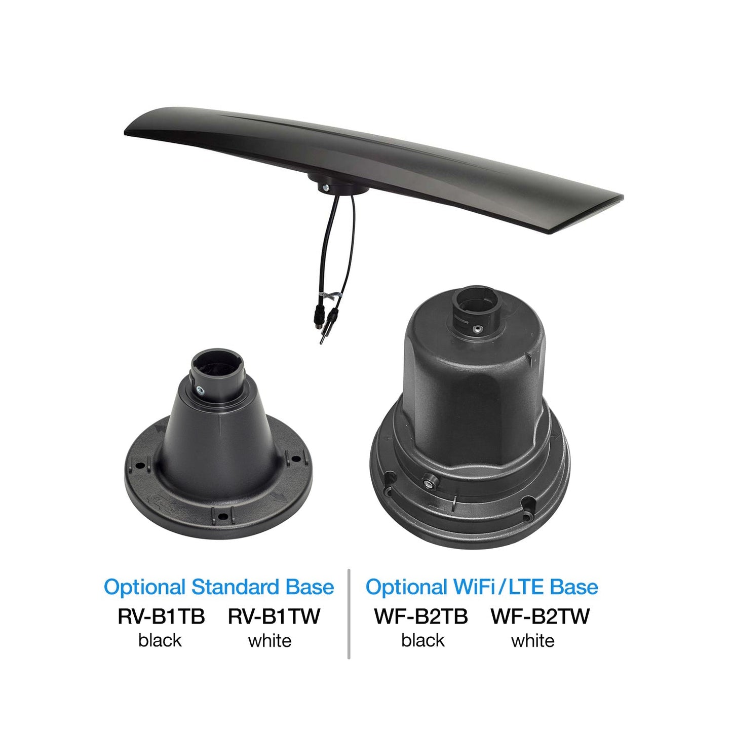 Magnadyne RV-Link RVTV1T | Wing Style RV HDTV/AM/FM Antenna with F-Connector / Motorola Plug