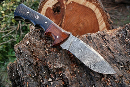 KBS Knives Custom Handmade Damascus Steel Hunting Knife