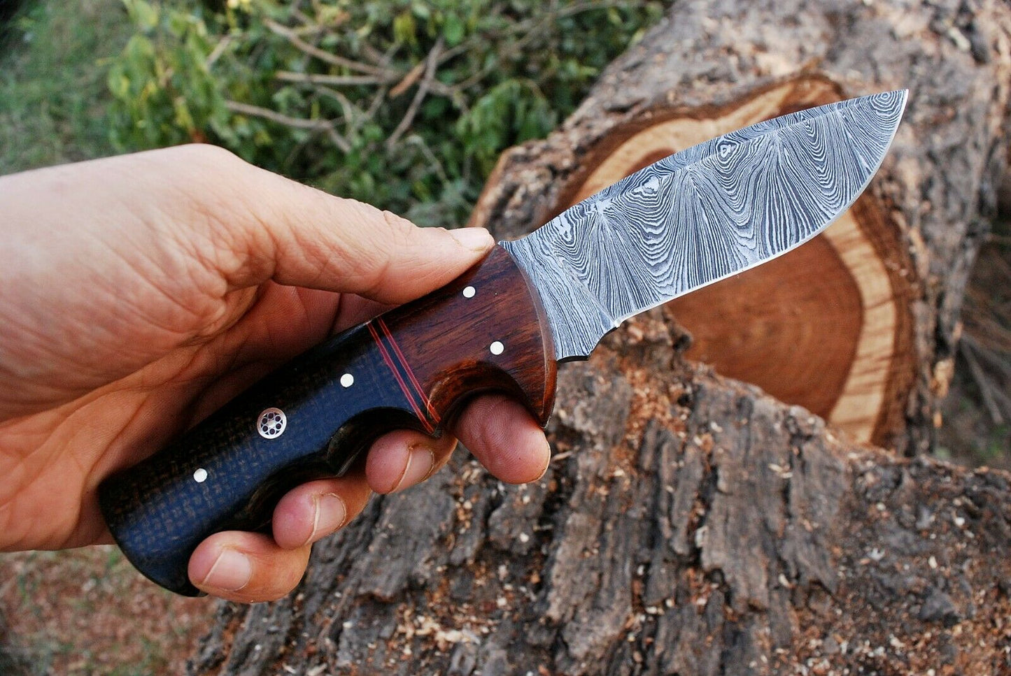 KBS Knives Custom Handmade Damascus Steel Hunting Knife