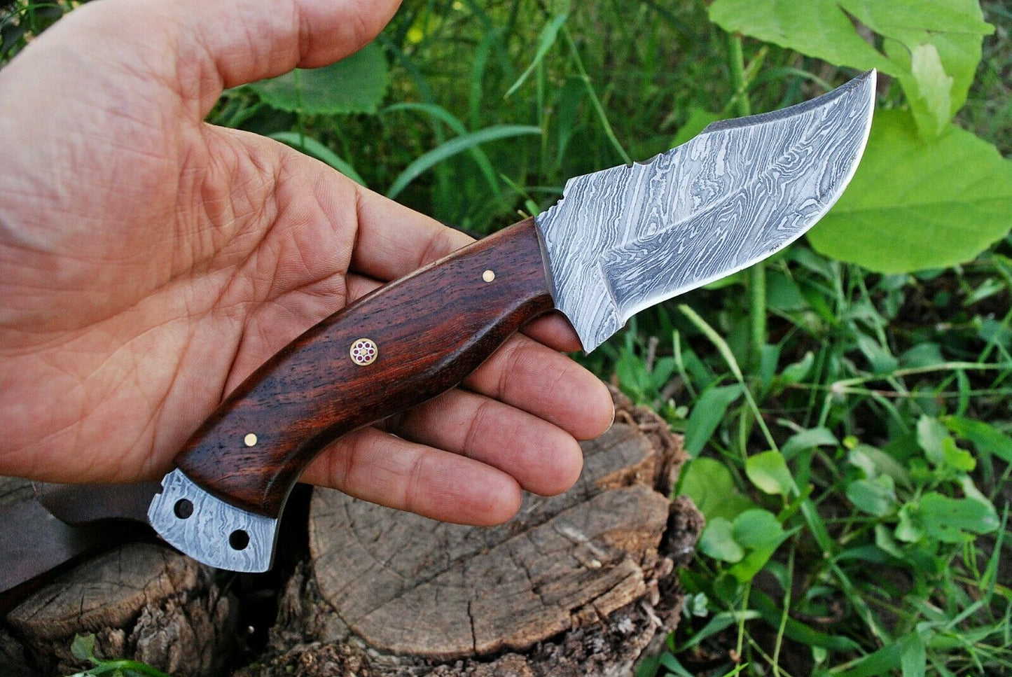 KBS Knives Custom Handmade Damascus Steel Hunting Knife