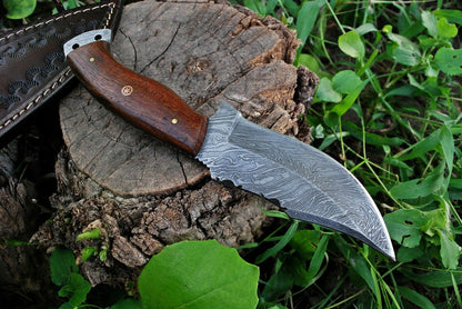 KBS Knives Custom Handmade Damascus Steel Hunting Knife
