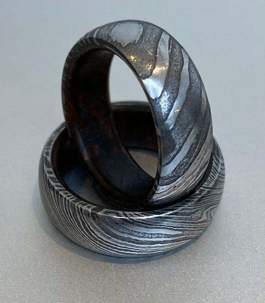 KBS Knives Custom Damascus Steel Wedding Ring