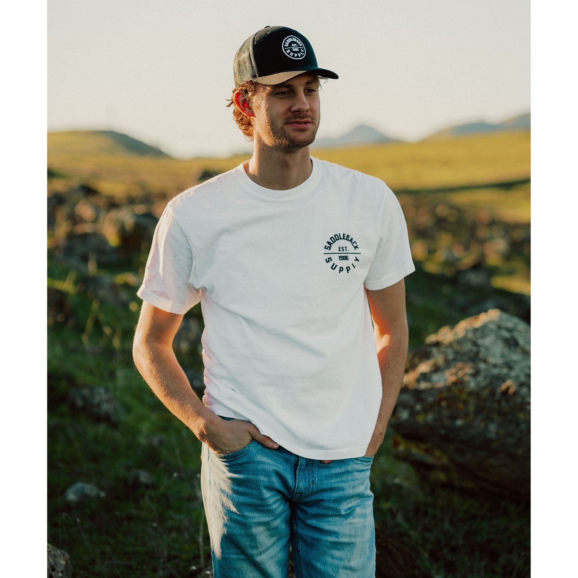 Saddleback Supply Classic Circle Patch Black Snapback - Angler's Pro Tackle & Outdoors