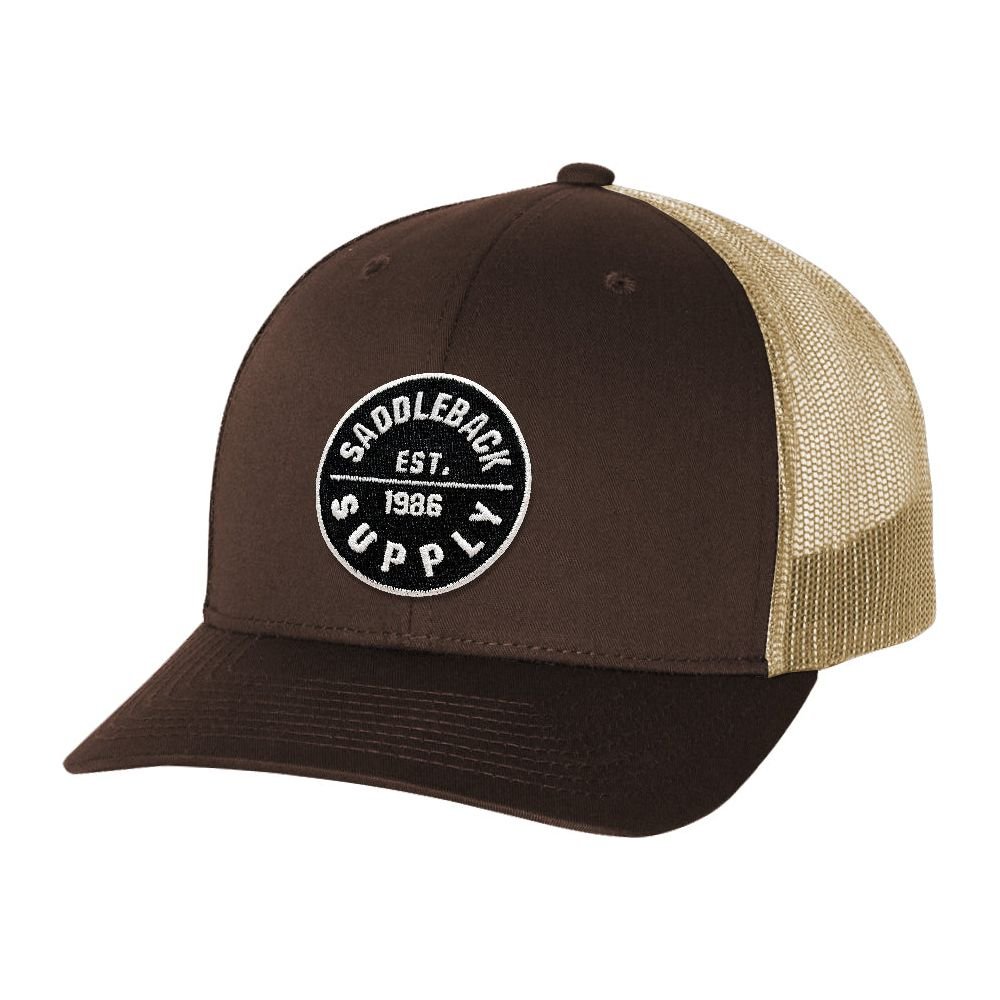 Saddleback Supply Classic Circle Patch Black Snapback - Angler's Pro Tackle & Outdoors