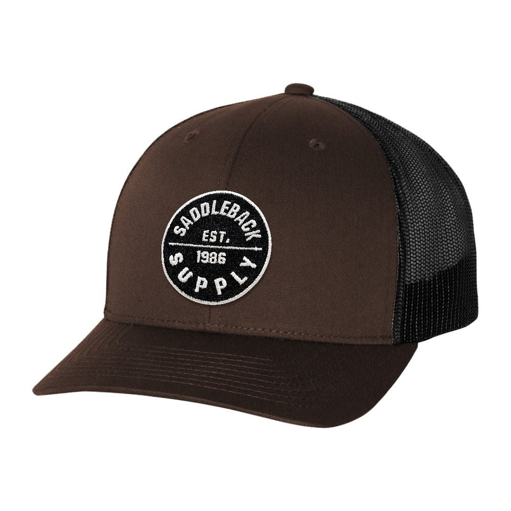 Saddleback Supply Classic Circle Patch Black Snapback - Angler's Pro Tackle & Outdoors