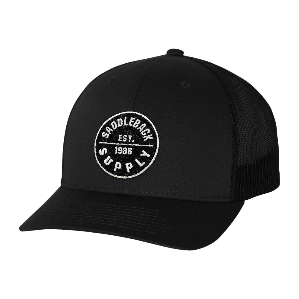 Saddleback Supply Classic Circle Patch Black Snapback - Angler's Pro Tackle & Outdoors