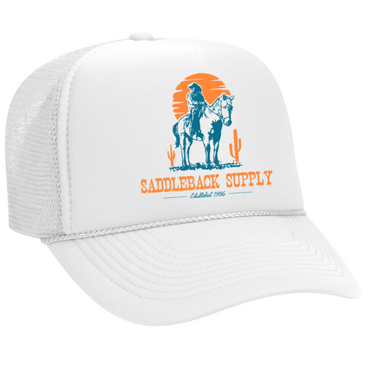 Saddleback Supply Cowboy & Trusty Steed White Foam Hat - Angler's Pro Tackle & Outdoors