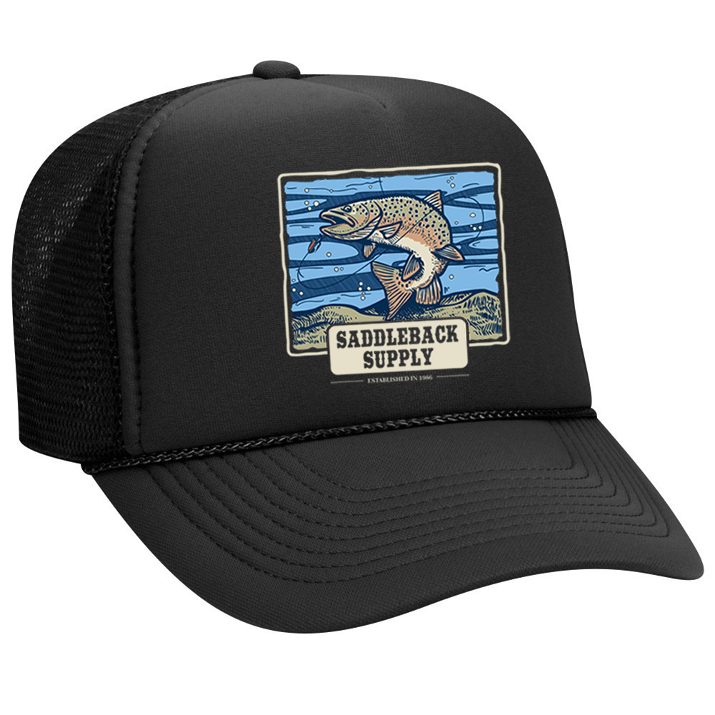 Saddleback Supply Trout Black Foam Hat - Angler's Pro Tackle & Outdoors