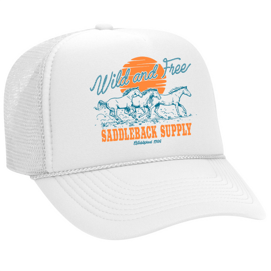 Saddleback Supply Wild And Free White Foam Hat - Angler's Pro Tackle & Outdoors