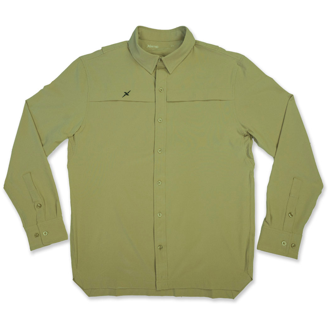 Xotic - Long Sleeve Solid Lifestyle Button Down w/ REPEL-X