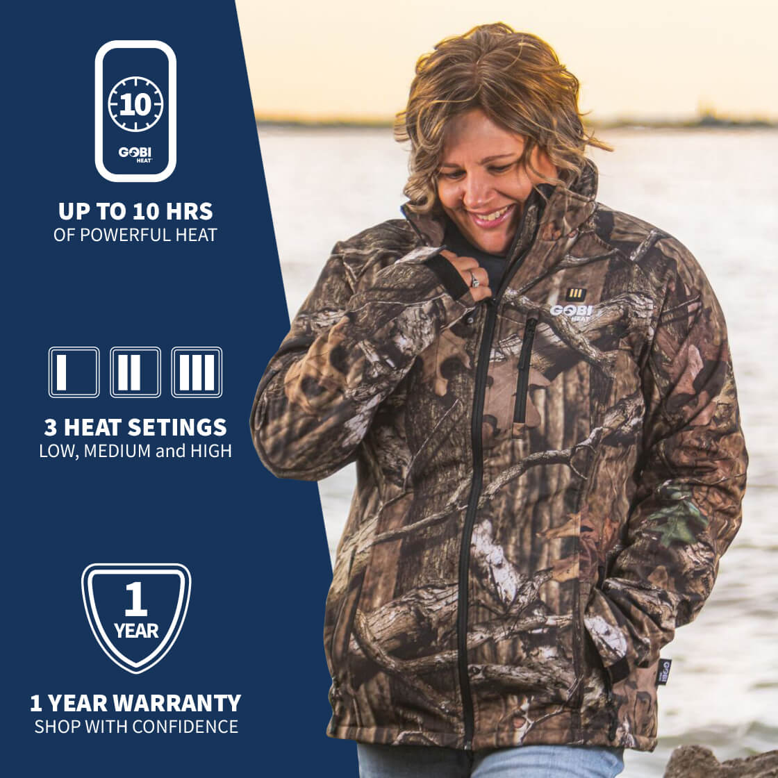 Gobi Heat Sahara Women's Heated Hunting Jacket - Mossy Oak Camo