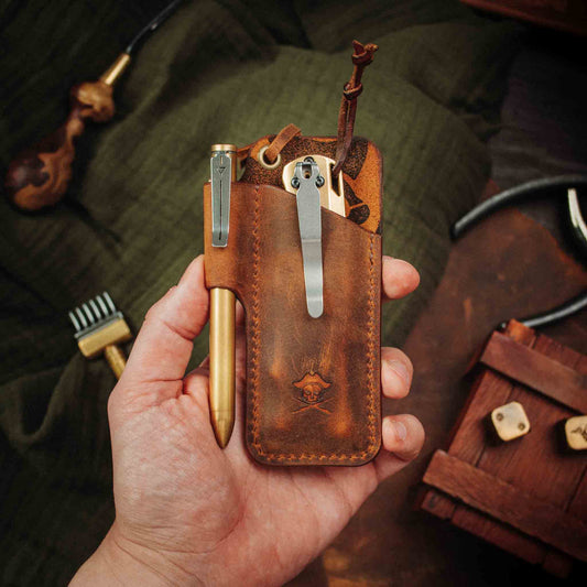 Pirate Goods Knife Sheath - Sailor | Leather EDC | Pocket Knife Holder