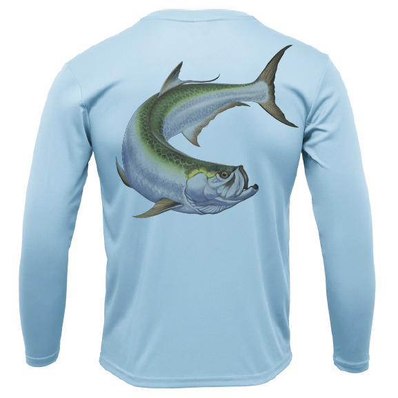 Saltwater Born Action Tarpon Long Sleeve UPF 50+ Dry - Fit Shirt - Angler's Pro Tackle & Outdoors