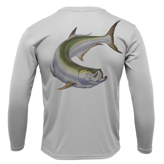 Saltwater Born Action Tarpon Long Sleeve UPF 50+ Dry - Fit Shirt - Angler's Pro Tackle & Outdoors